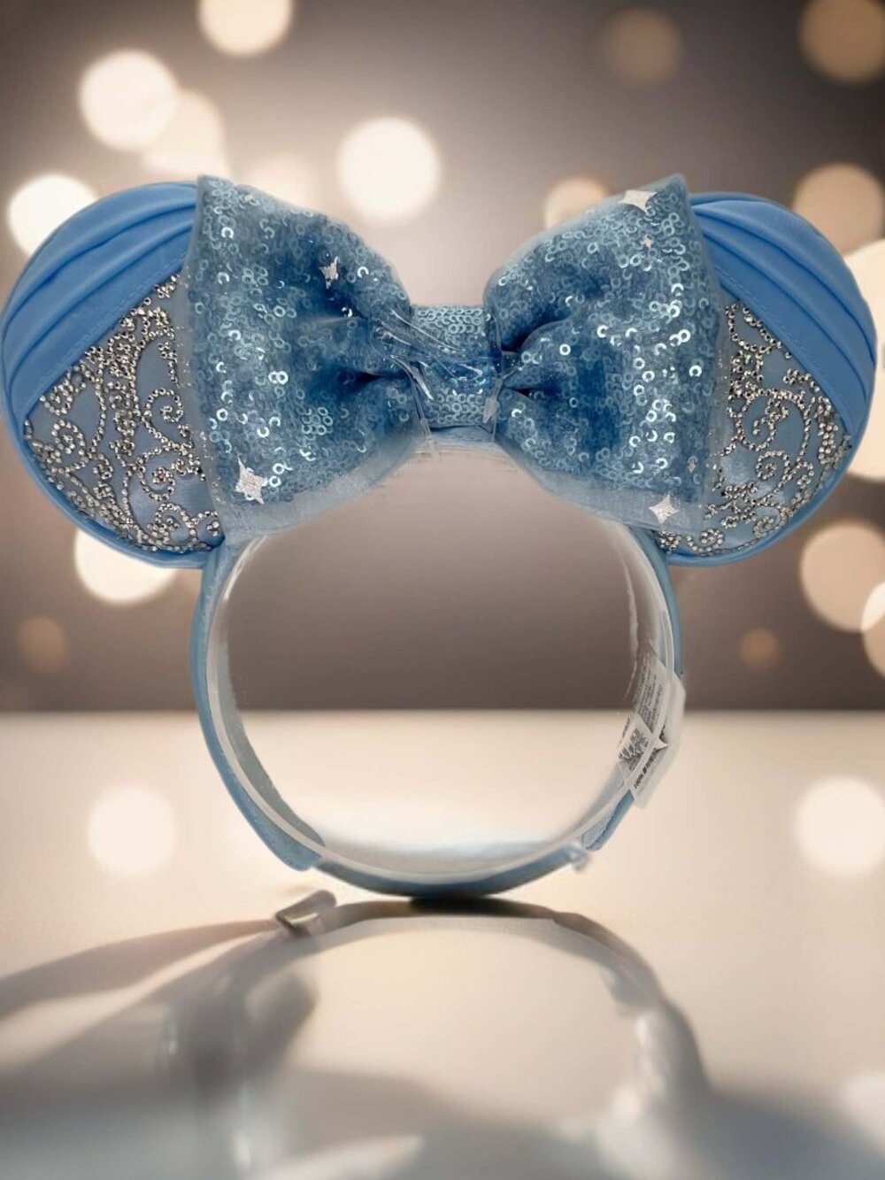 Couture Cinderella Minnie Ears | Hand-Embellished Crystal Disney Ears | Princess